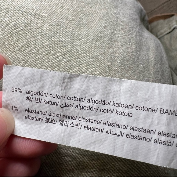 Zara Youth Junior Size Small 13-14 Green Denim Straight Leg - Picture 5 of 11